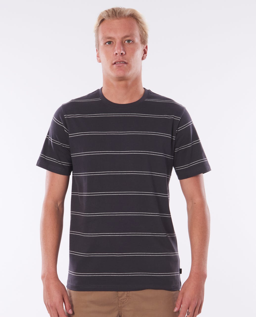 Rip Curl Plain Stripe Tee Washed black