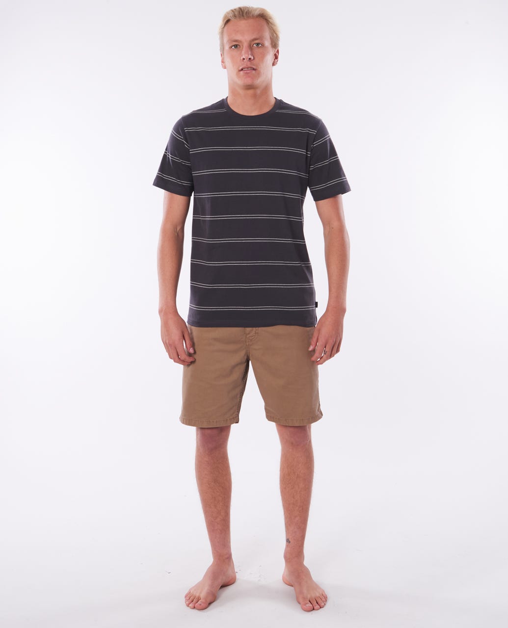 Rip Curl Plain Stripe Tee Washed black