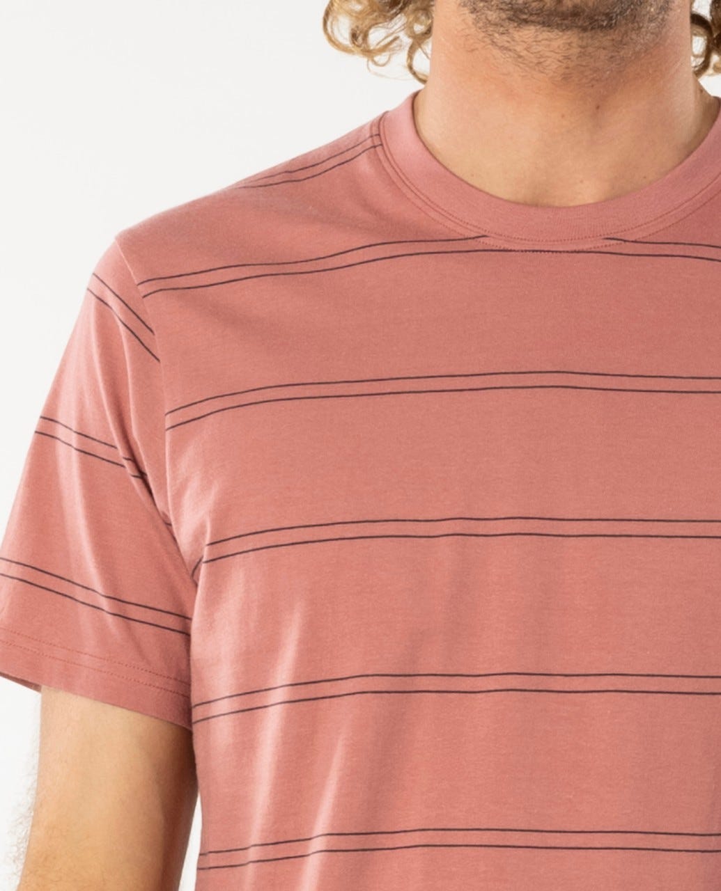 Rip Curl Plain Stripe Tee Washed wine