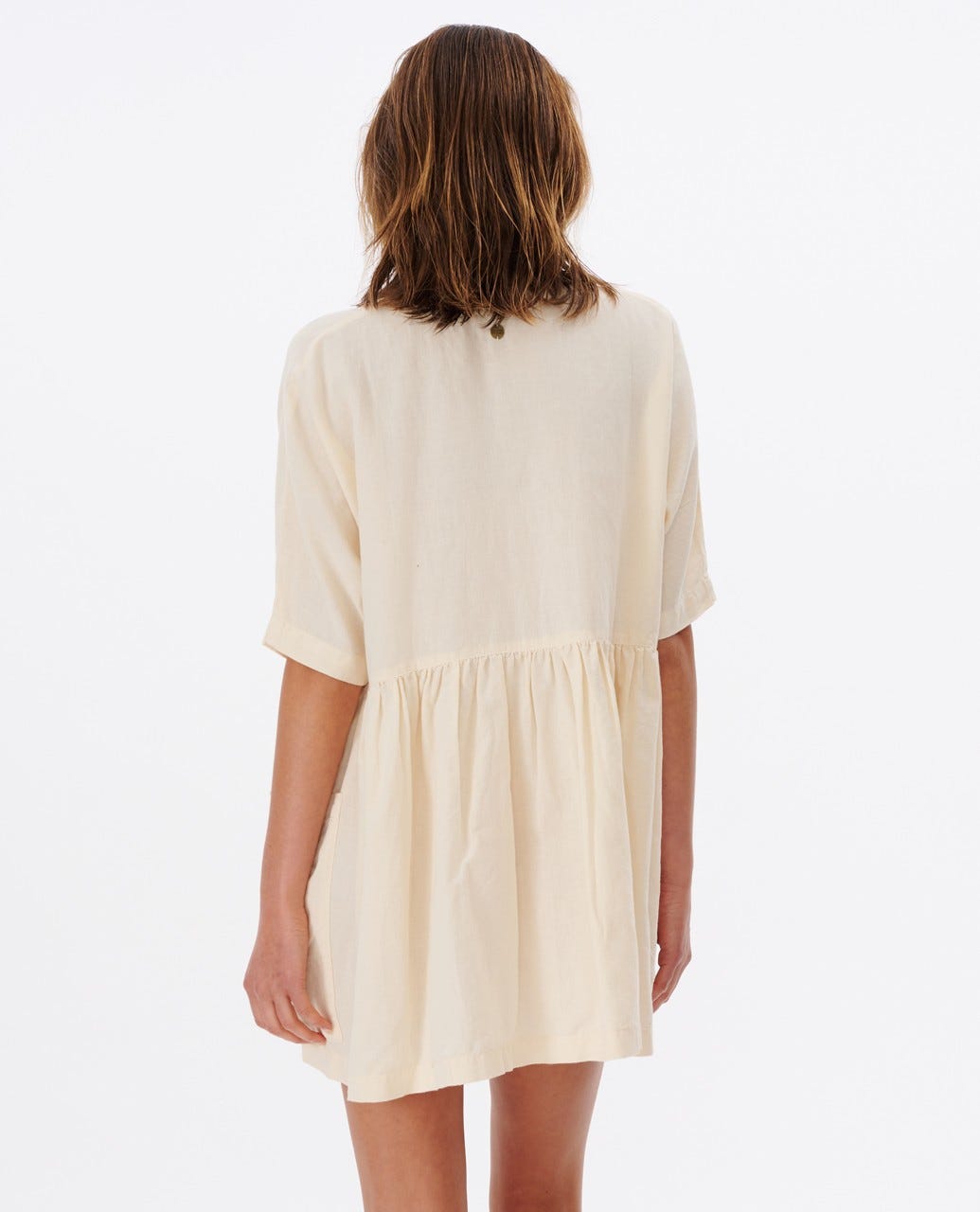 Rip Curl Premium Linen Dress OFF WHITE
