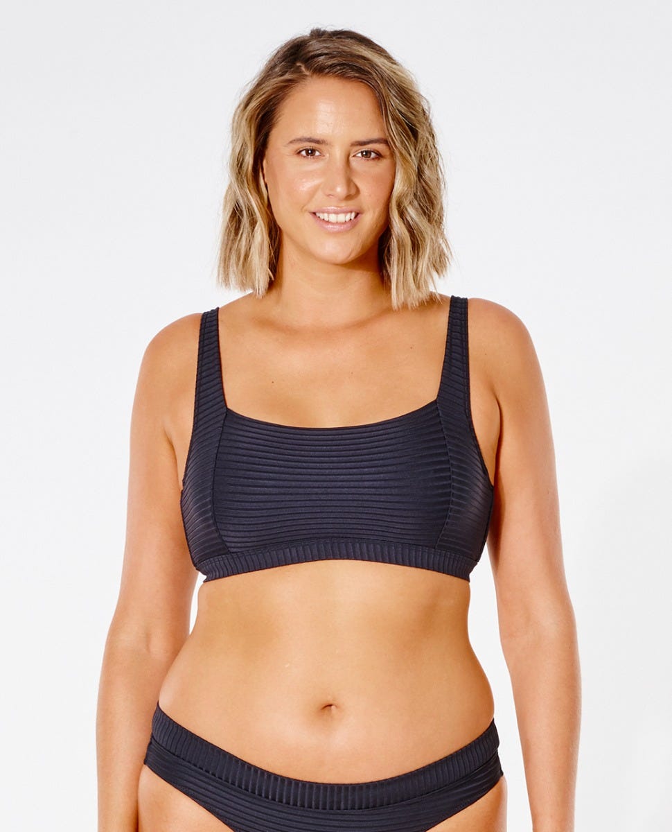 Rip Curl Premium Surf DD Crop Bikini Top Black