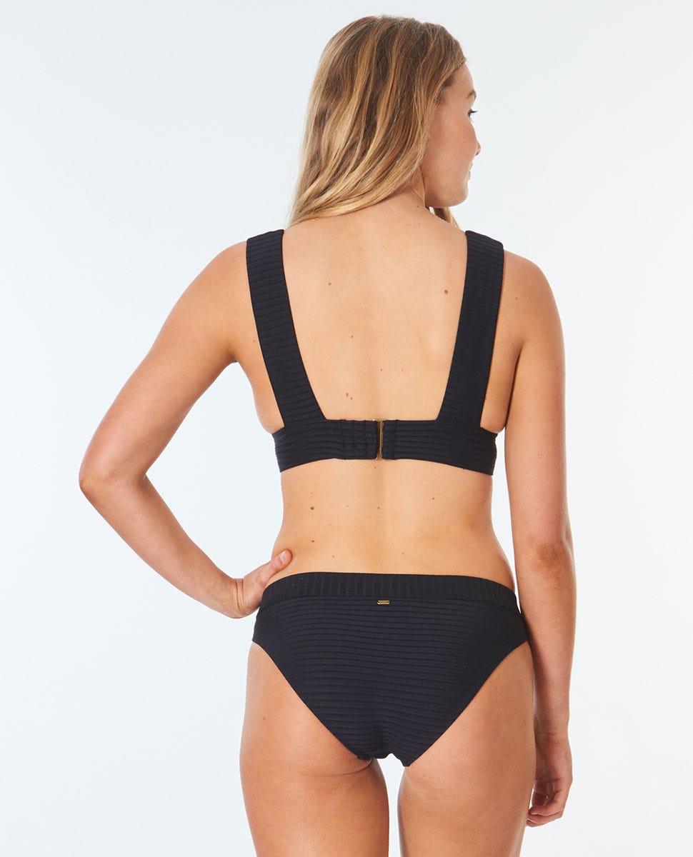 Rip Curl Premium Surf Deep V Bikini Top Black