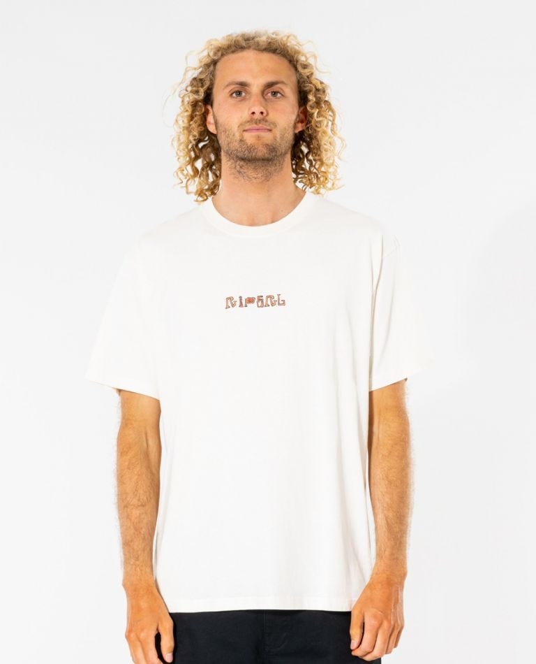 Rip Curl Rock Solid Gallery Tee Bone