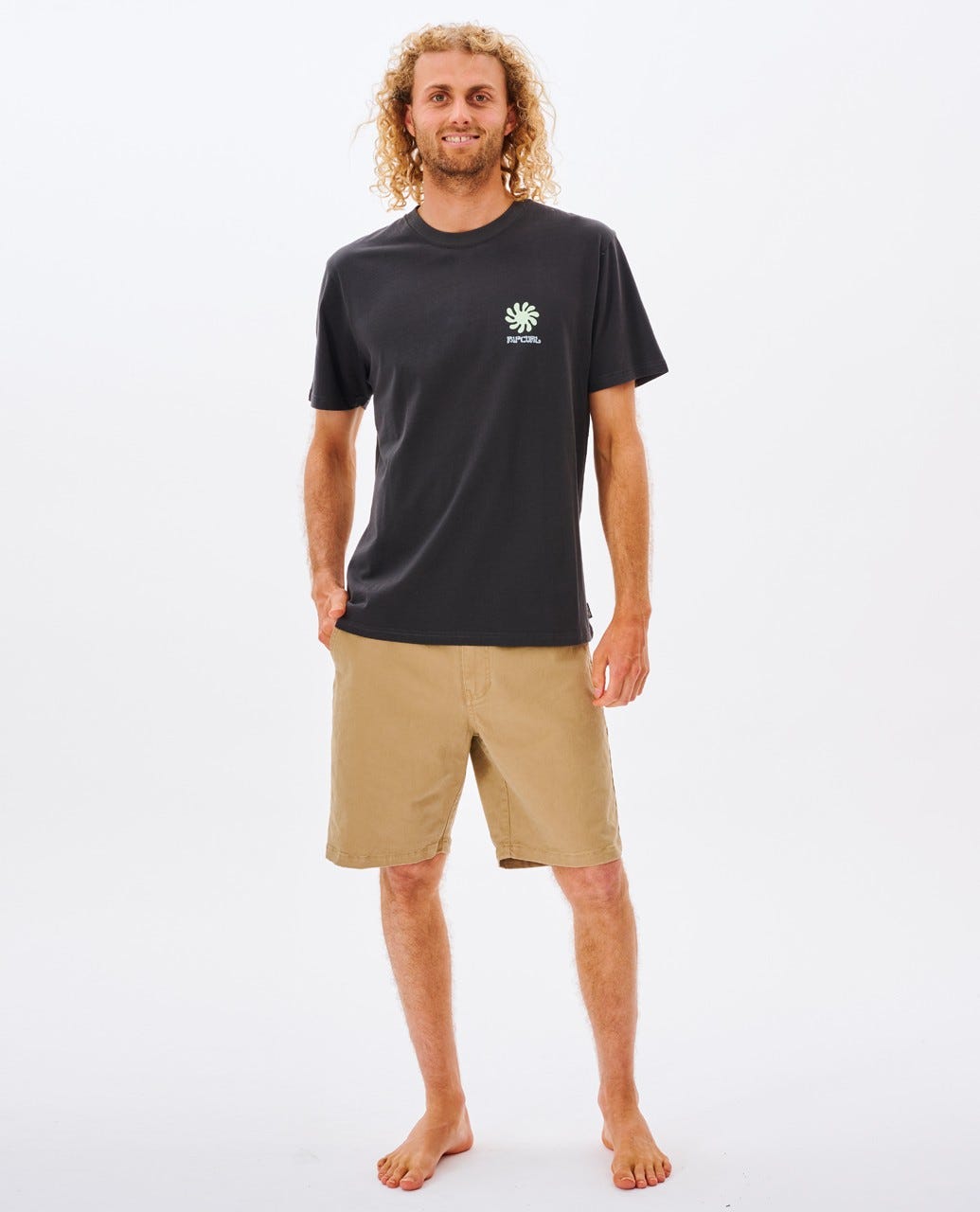 Rip Curl Saltwater Psych Stack Tee WASHED BLACK