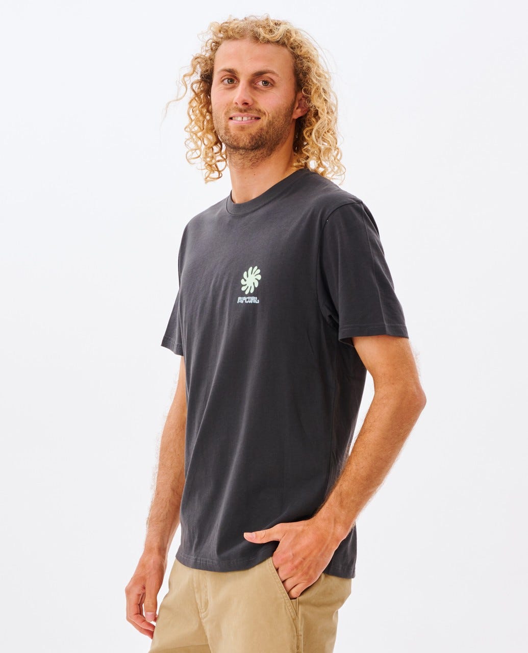 Rip Curl Saltwater Psych Stack Tee WASHED BLACK