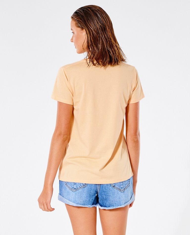 Rip Curl Script Standard Tee Apricot
