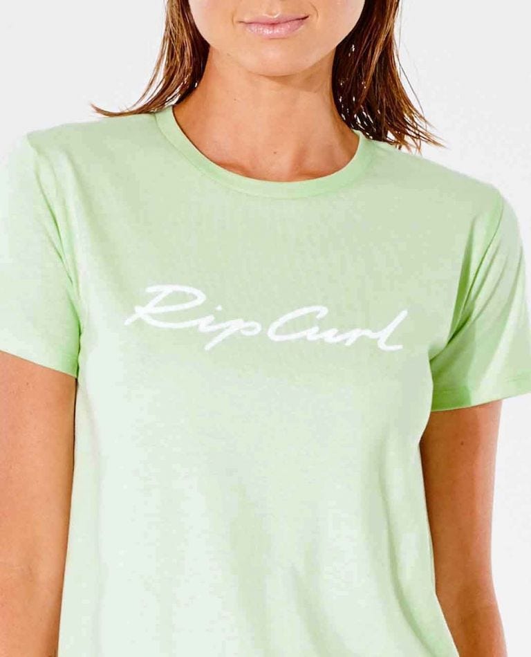 Rip Curl Script Standard Tee Bright green