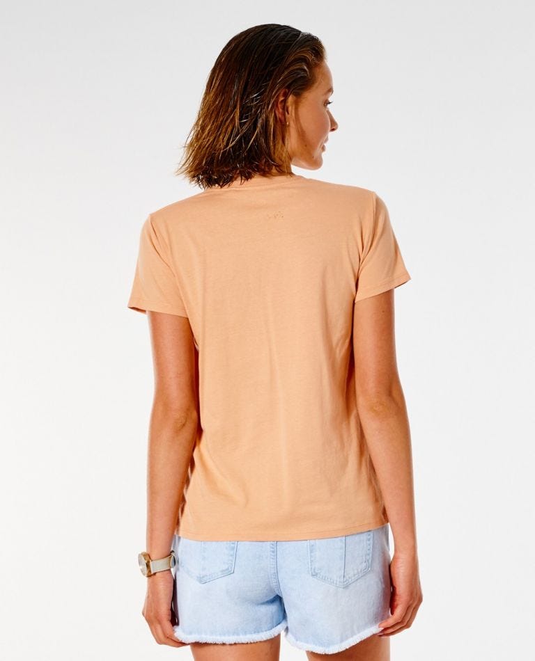 Rip Curl Script Standard Tee Dusty coral