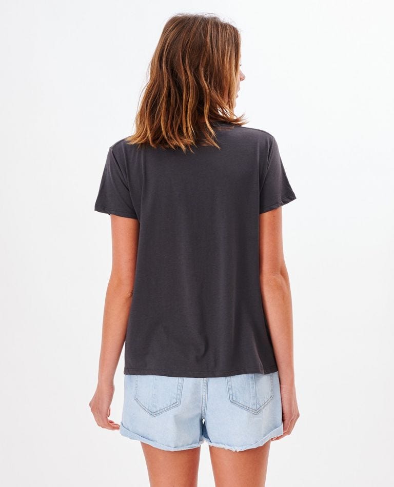 Rip Curl Script Standard Tee Washed black