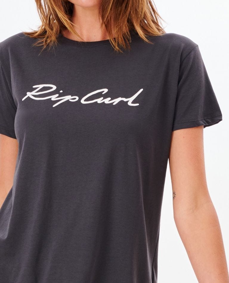 Rip Curl Script Standard Tee Washed black