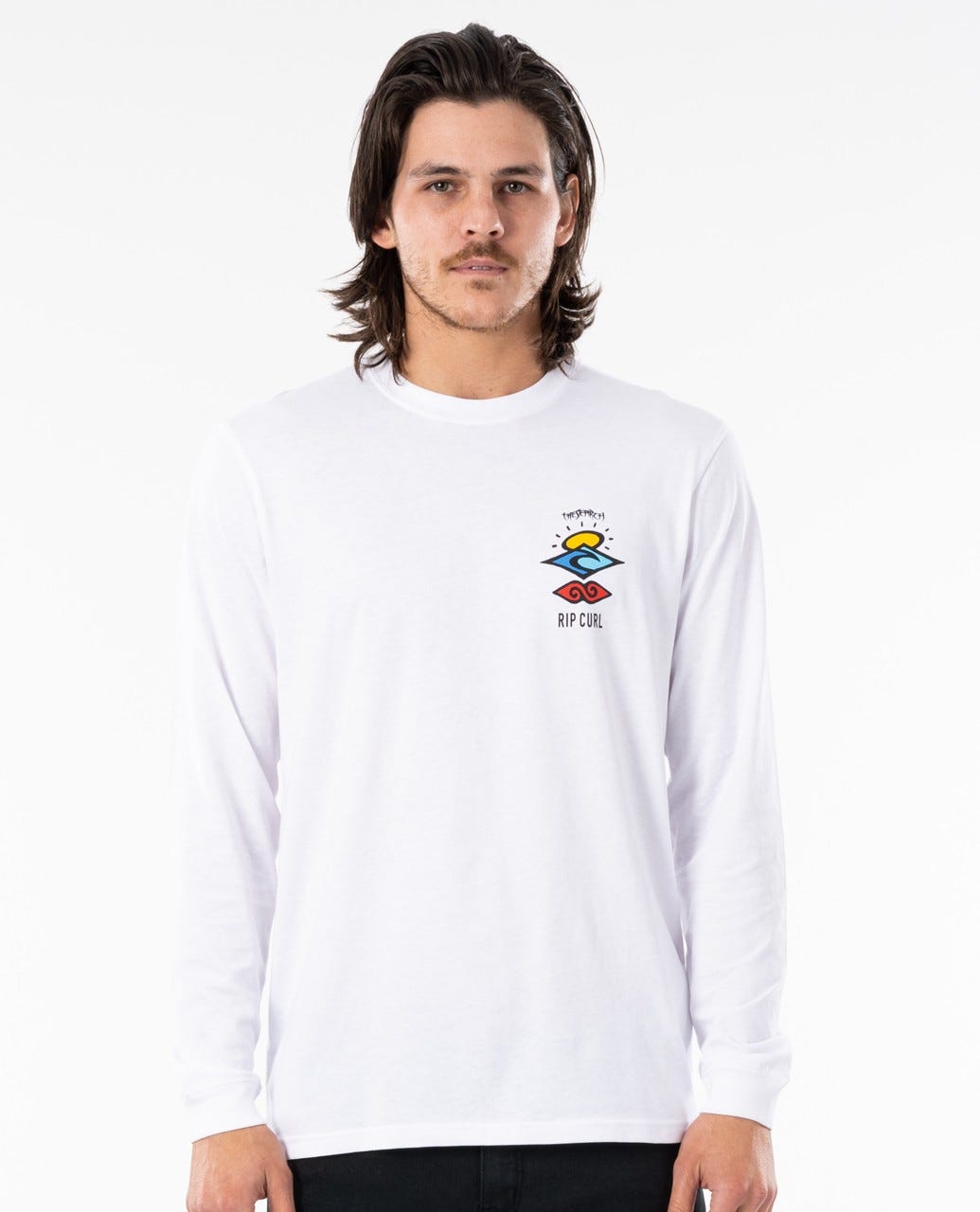 Rip Curl Search Essential Long Sleeve Tee WHITE