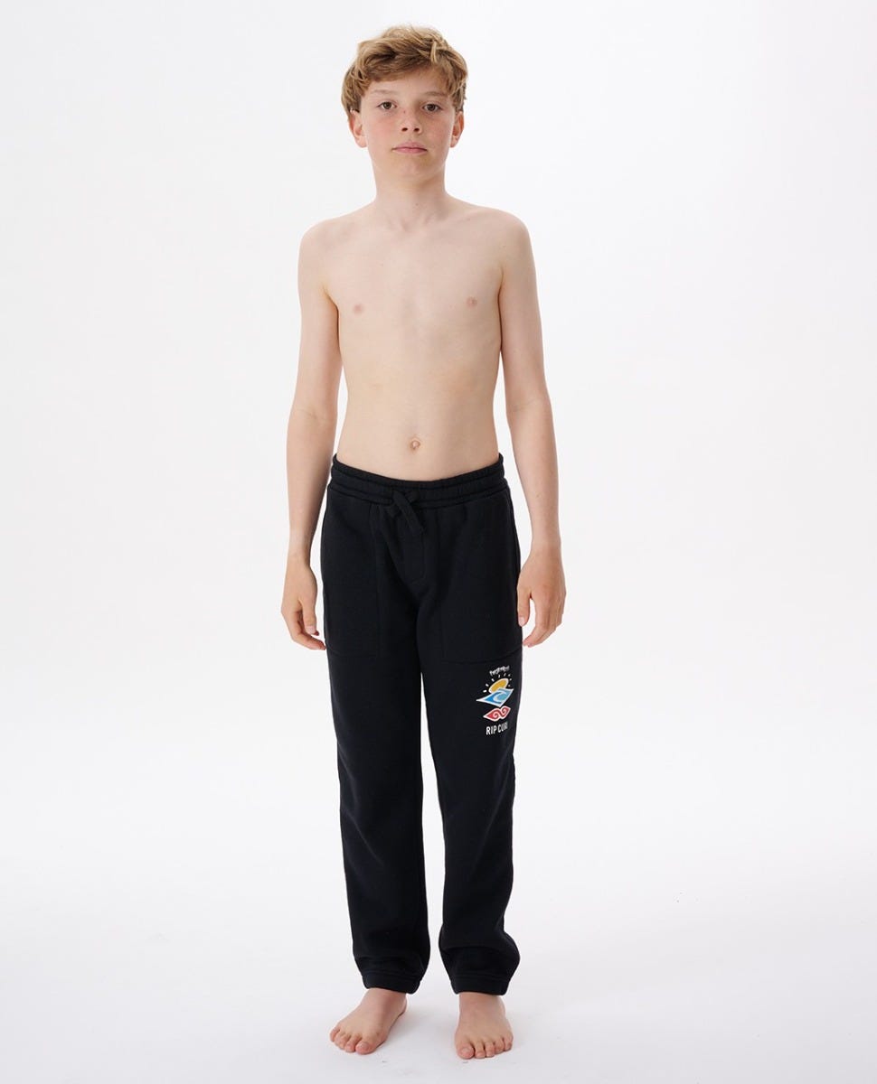 Rip Curl Search Icon Trackpant - Boys (8-16 years) Black