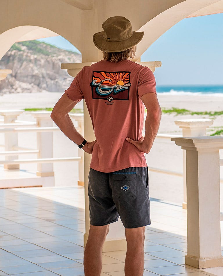 Rip Curl SWC Hazed Tee Washed wine