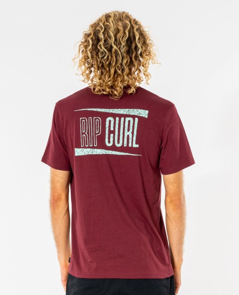 Rip Curl Wedge Tee Maroon
