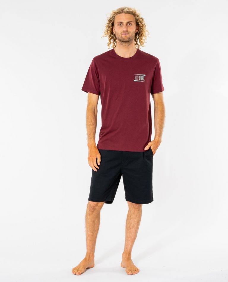 Rip Curl Wedge Tee Maroon