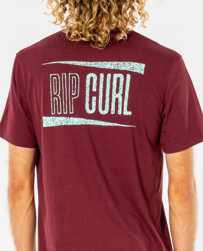 Rip Curl Wedge Tee Maroon