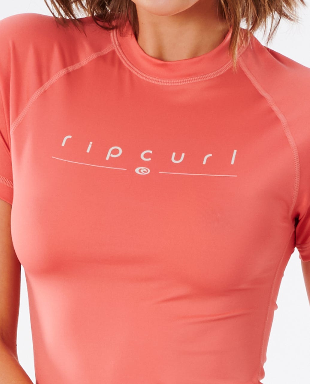 Rip Curl Women's Golden Rays Short Sleeve UV Tee Coral