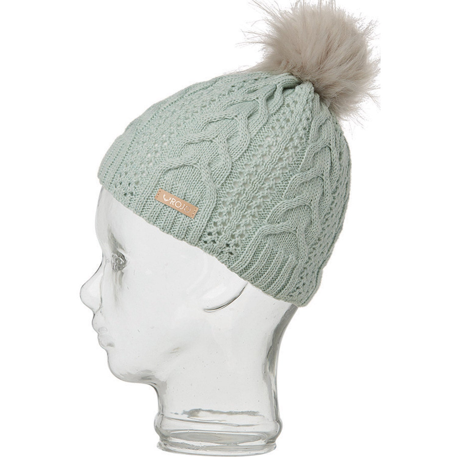 Rojo Merino Deluxe Knit Pom Pom Beanie Mint