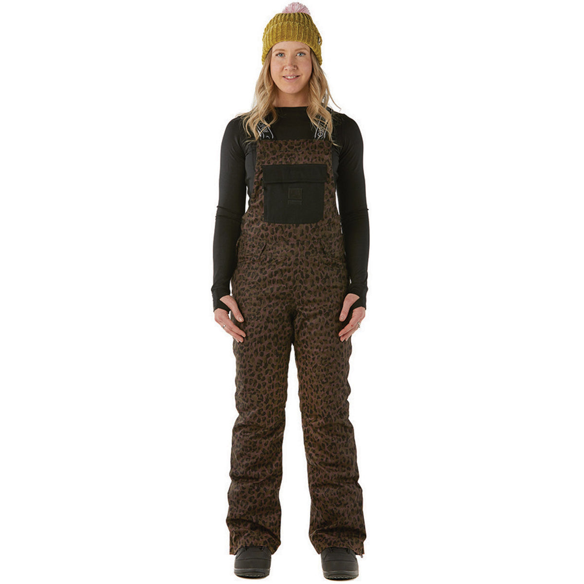Rojo Snow Day Bib Snow Pant Changing Spots Marron