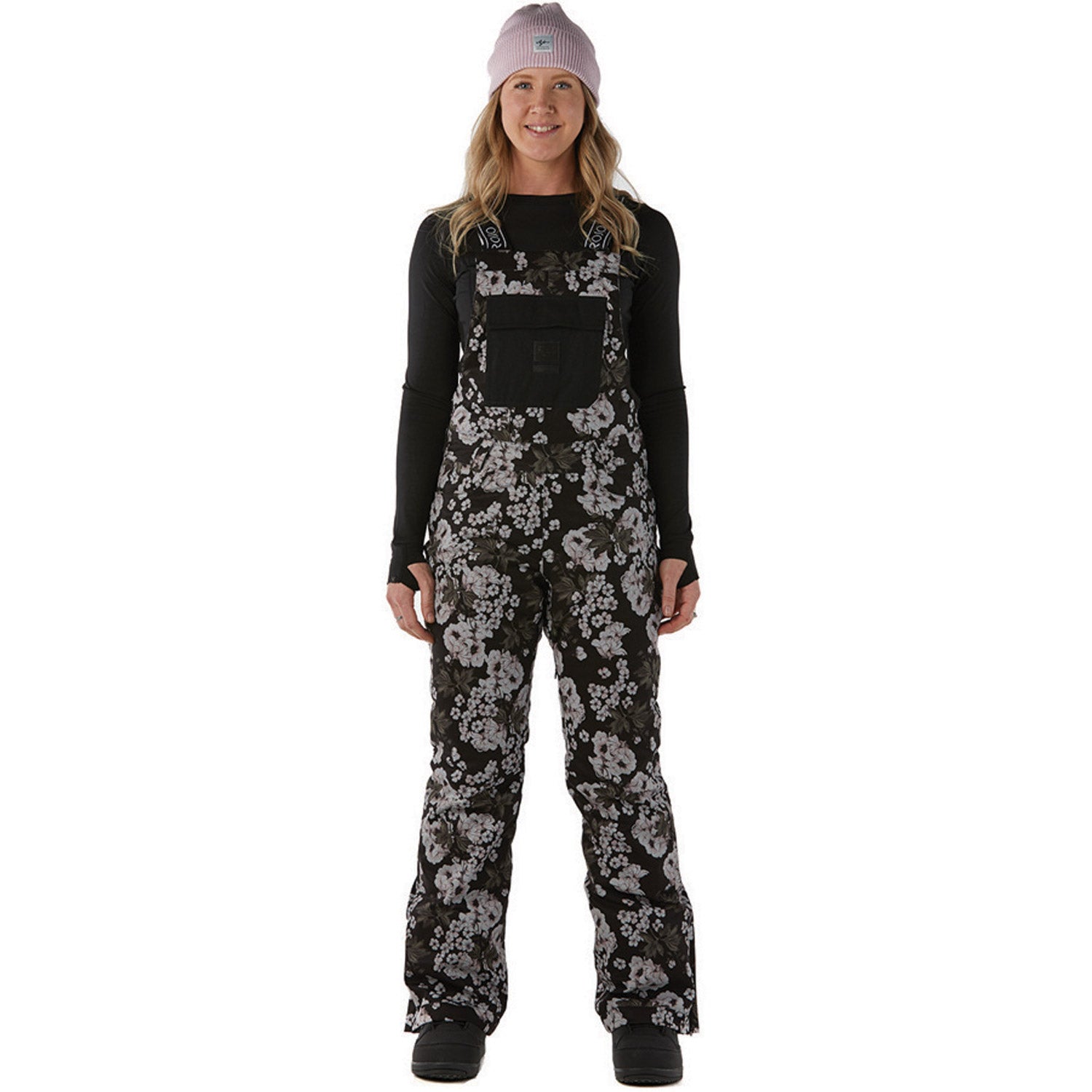 Rojo Snow Day Bib Snow Pant Never Floral True Black