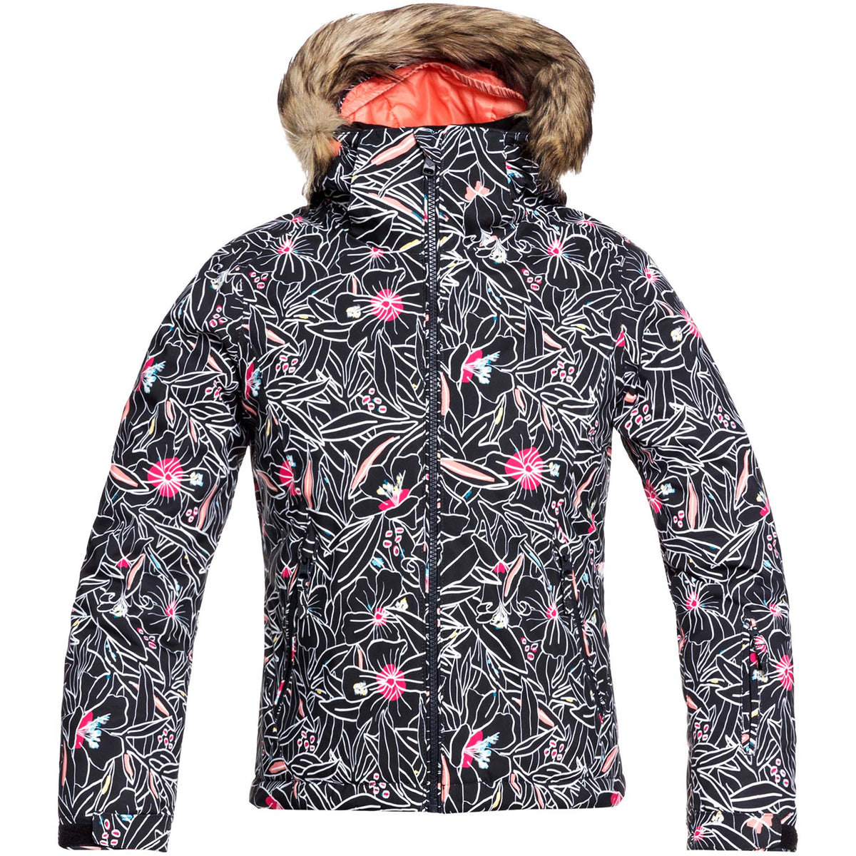 Roxy American Pie Girl Jacket 2021 True Black Outlines