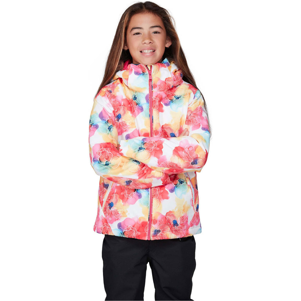 Roxy American Pie Girls Snow Jacket 2020 Bright White Sunshine