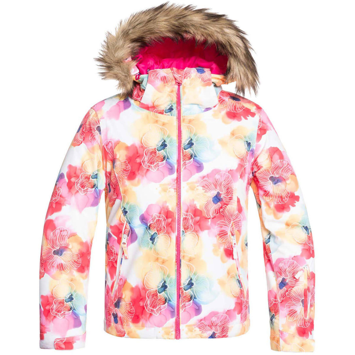 Roxy American Pie Girls Snow Jacket 2020 Bright White Sunshine 