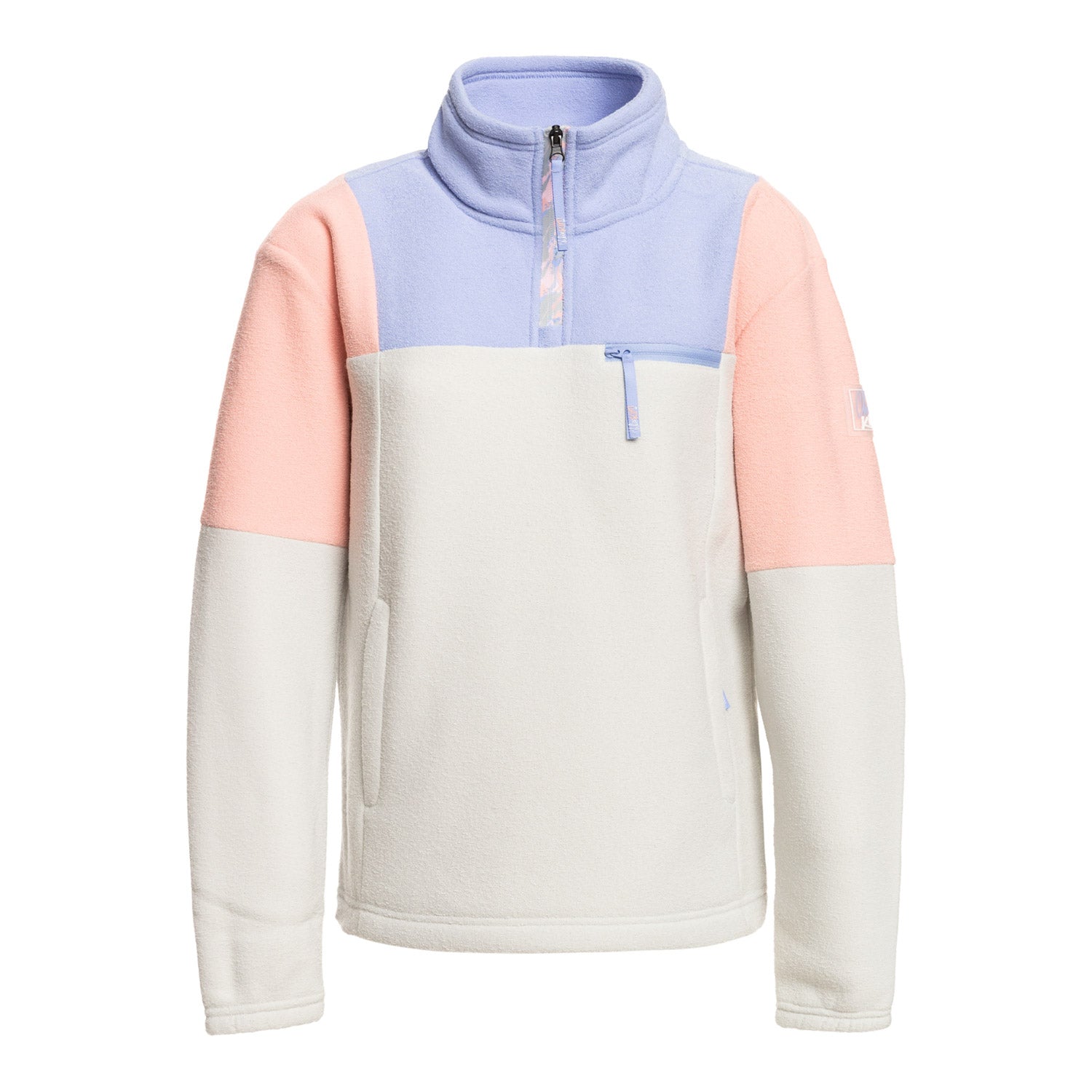 Roxy Chloe Kim Half Zip Fleece Heather Grey