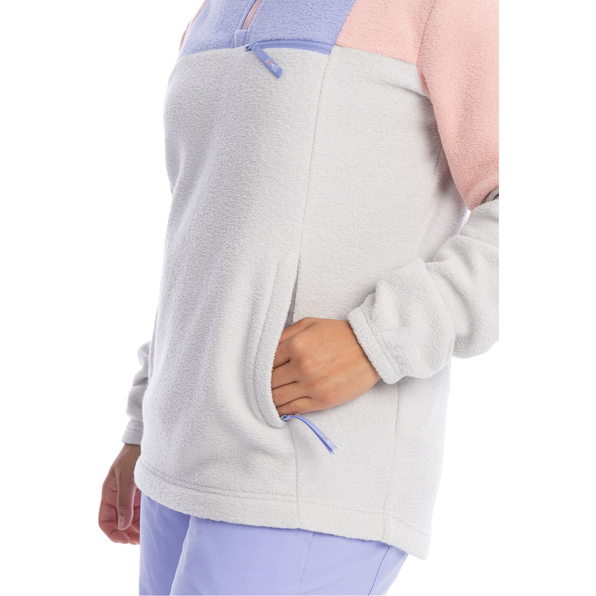 Roxy Chloe Kim Half Zip Fleece Heather Grey