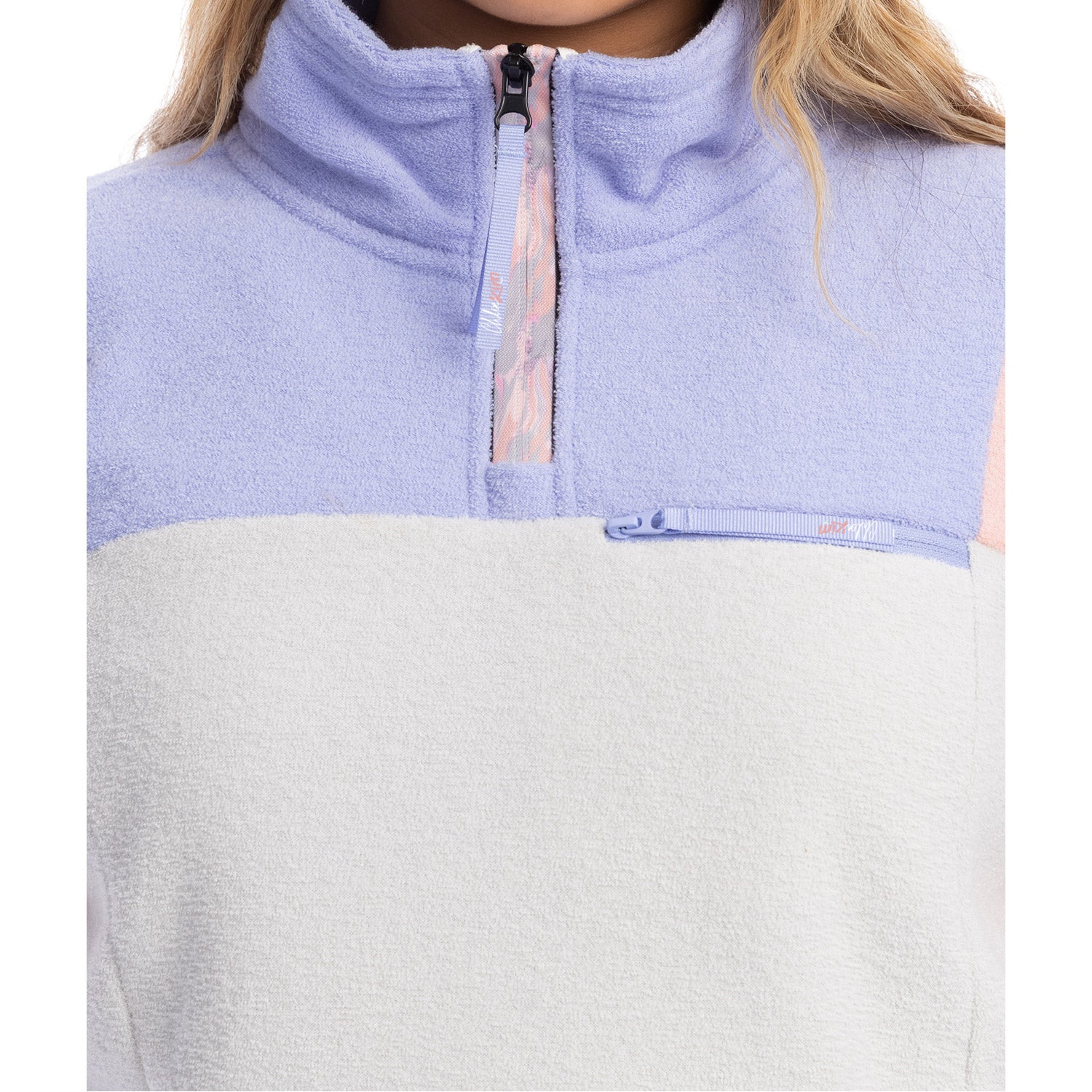 Roxy Chloe Kim Half Zip Fleece Heather Grey