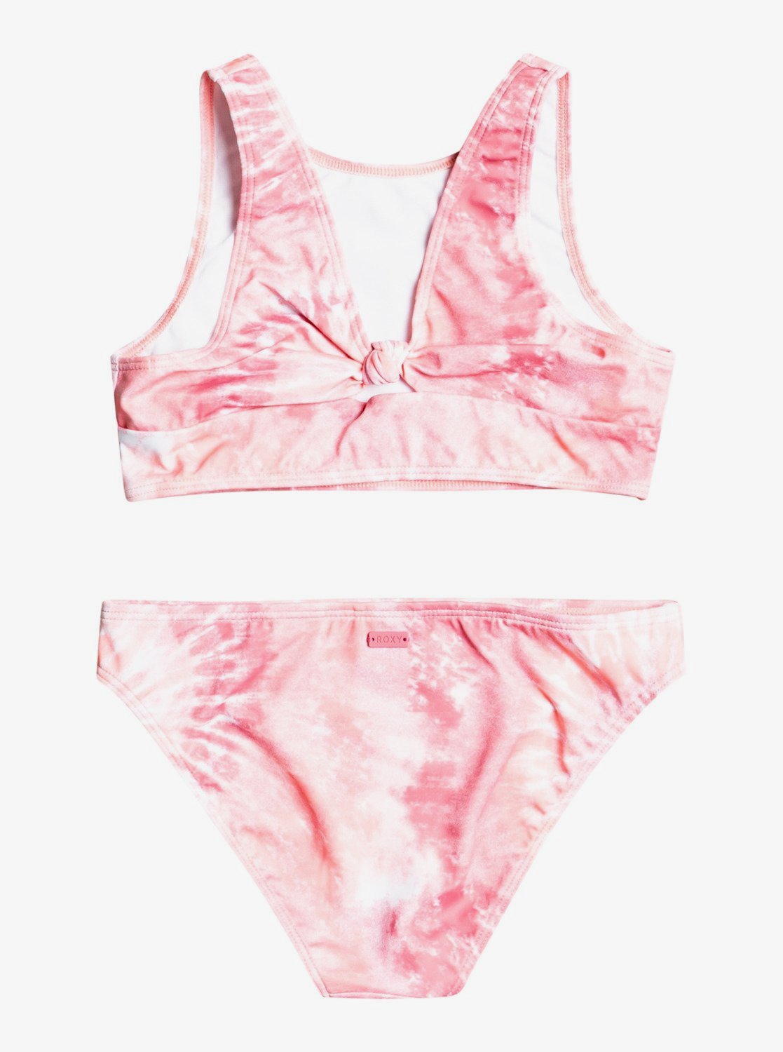Roxy Girls 8-16 Colours Reflection Crop Top Bikini Set Heather rose nautilus s