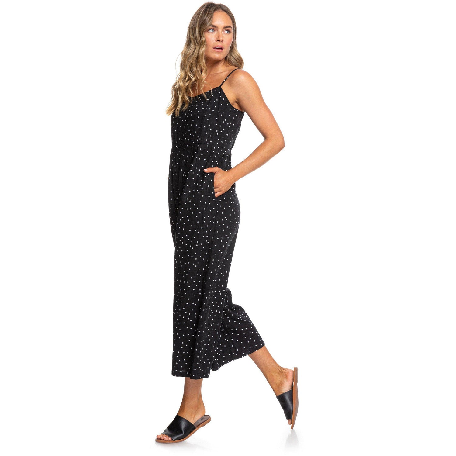 Roxy In A Sunrise Snow Wide Leg Jumpsuit White Little Thing