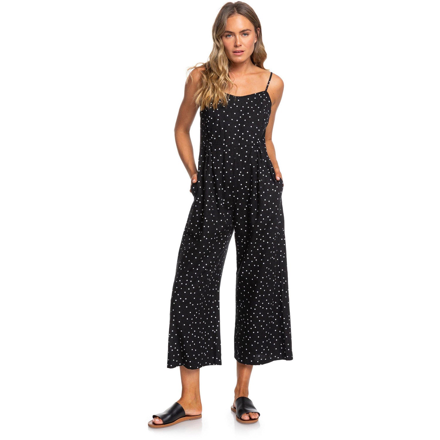 Roxy In A Sunrise Snow Wide Leg Jumpsuit White Little Thing