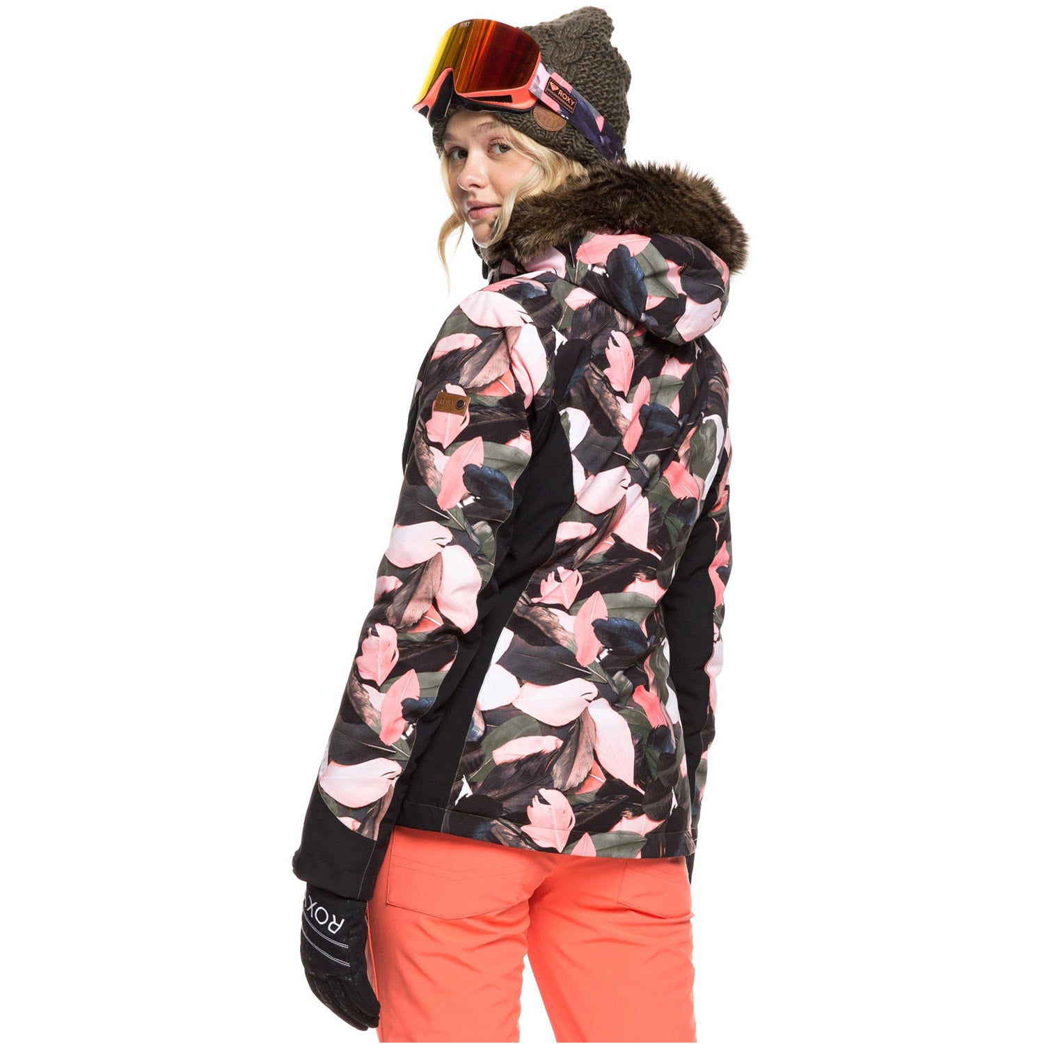 Roxy Jet Ski Premium Snow Jacket 2020 Living Coral Plumes 2