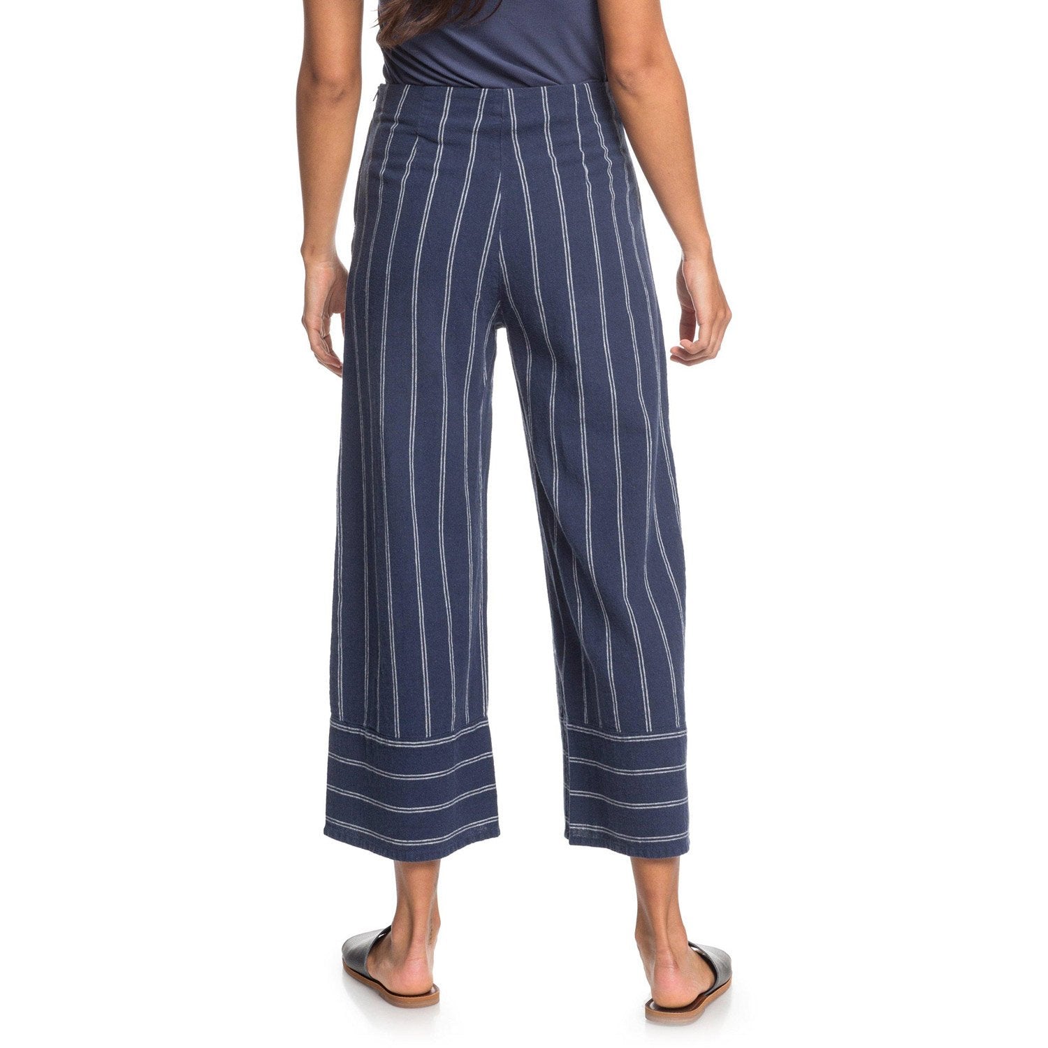 Roxy Tell Me Ok High Waist Linen Pants Mood Indigo