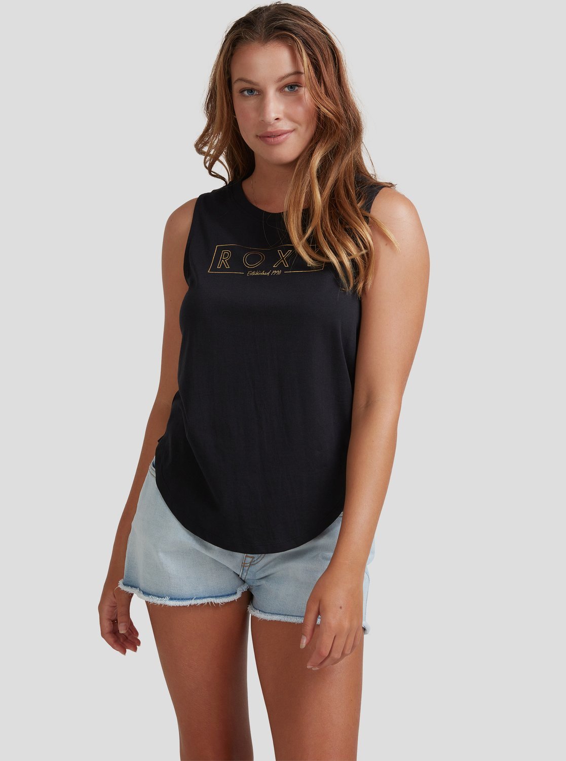 Roxy Womens All Time Tank Top Anthracite
