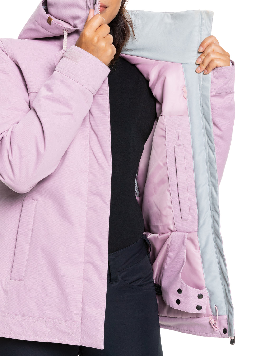 Roxy Womens Billie Snow Jacket Dawn pink