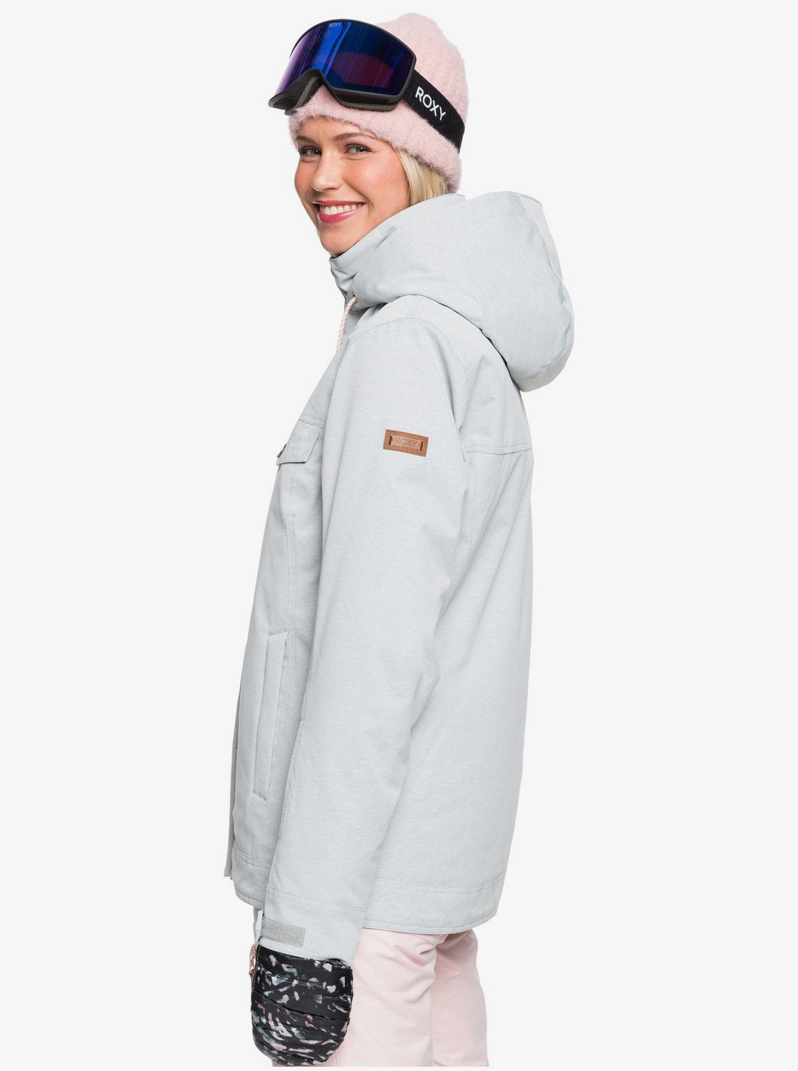 Roxy Womens Billie Snow Jacket Heather grey