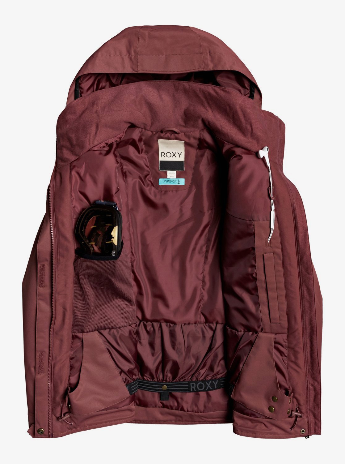 Roxy Womens Billie Snow Jacket Oxblood red