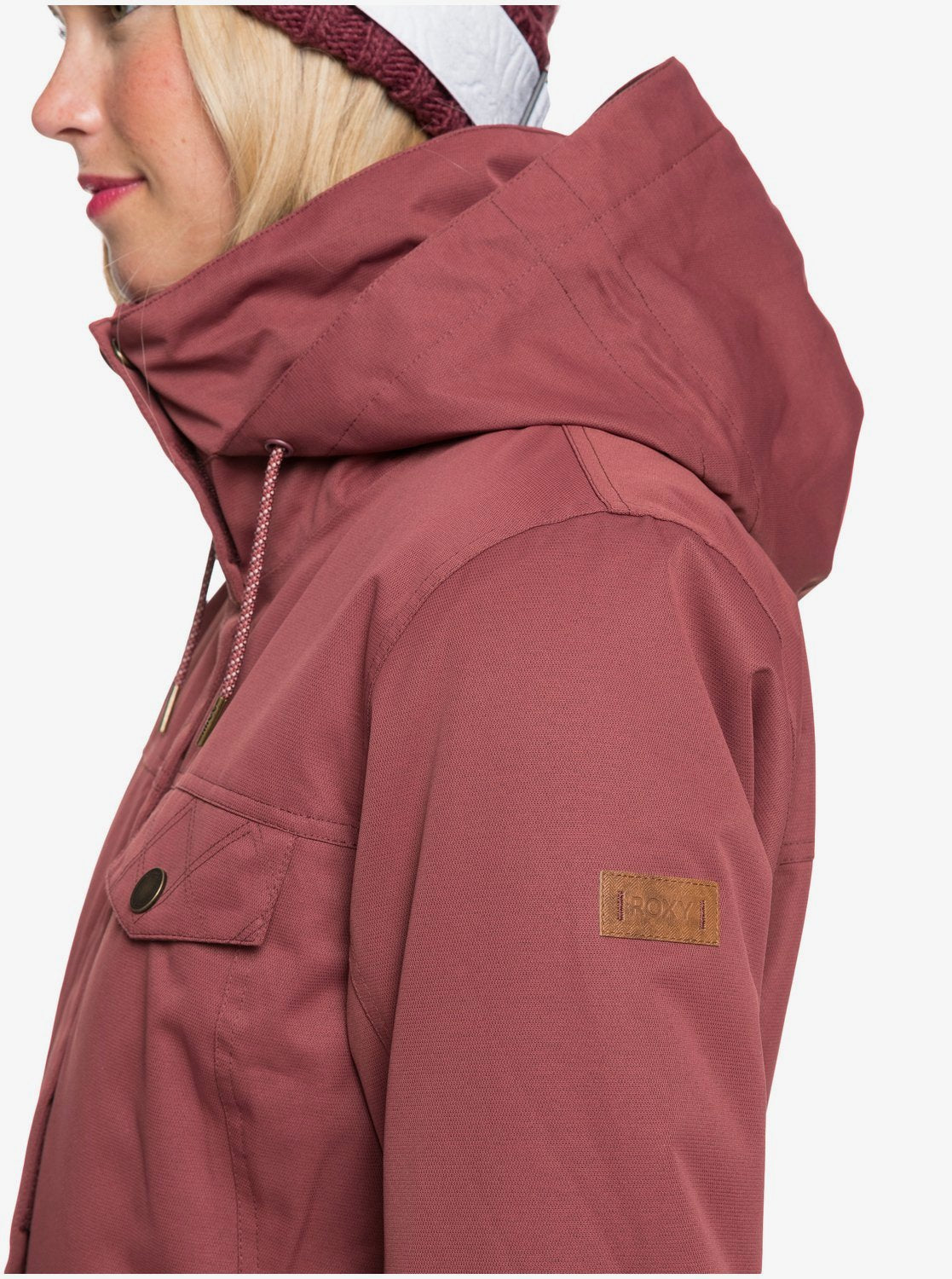 Roxy Womens Billie Snow Jacket Oxblood red