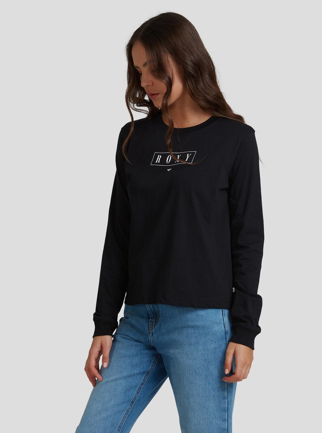 Roxy Womens Epic Afternoon Word Long Sleeve T-Shirt Anthracite