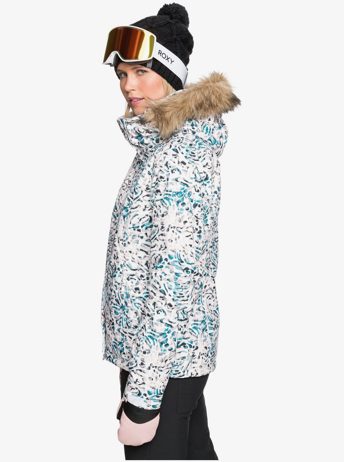 Roxy Womens Jet Ski Snow Jacket Bright white izi