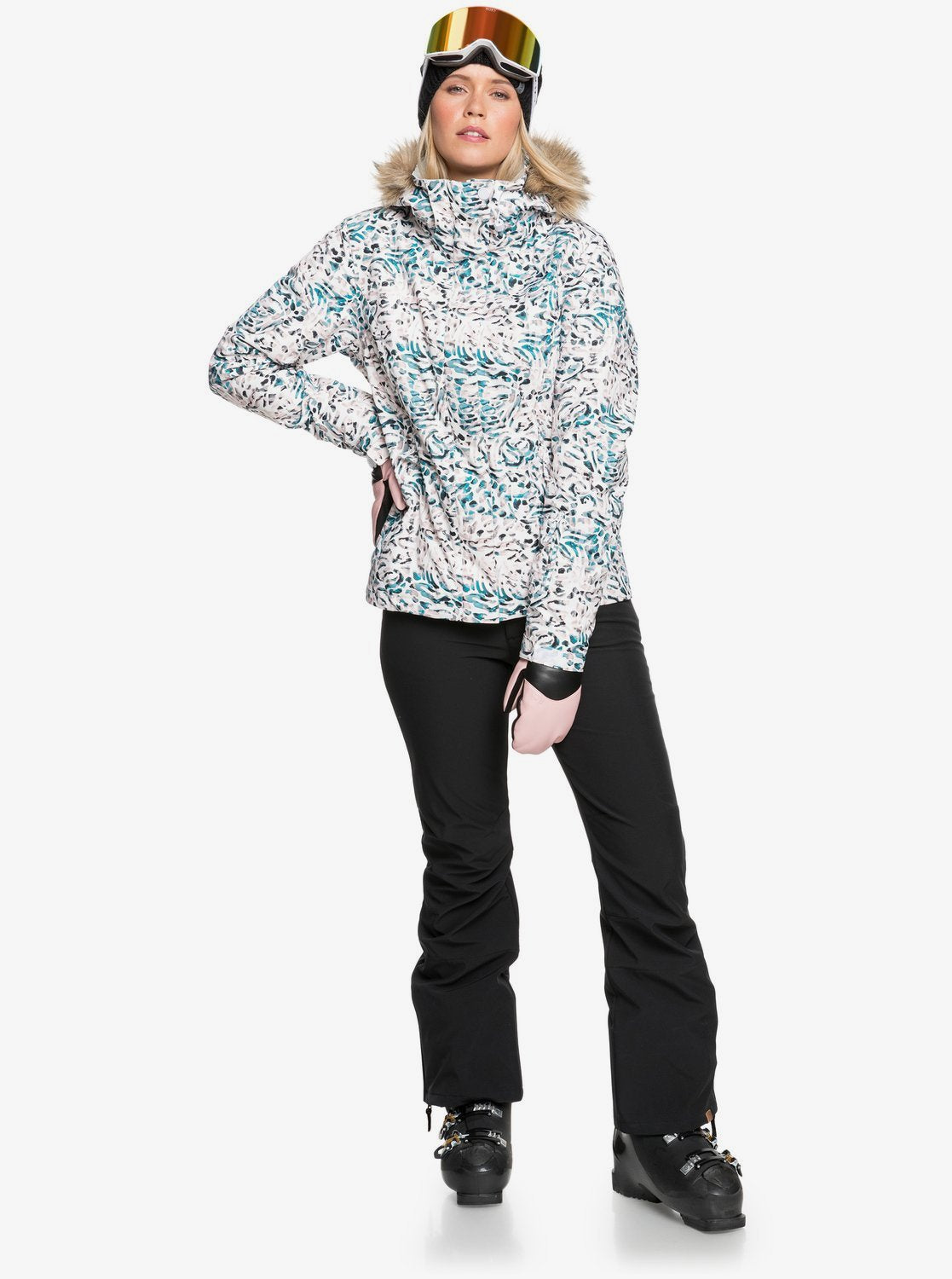 Roxy Womens Jet Ski Snow Jacket Bright white izi