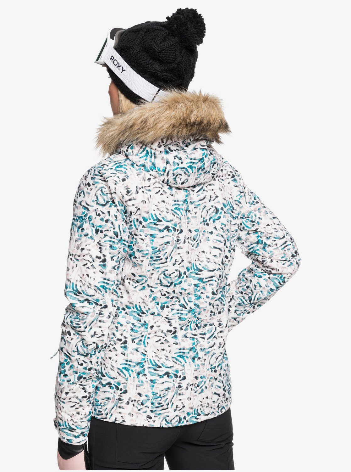 Roxy Womens Jet Ski Snow Jacket Bright white izi