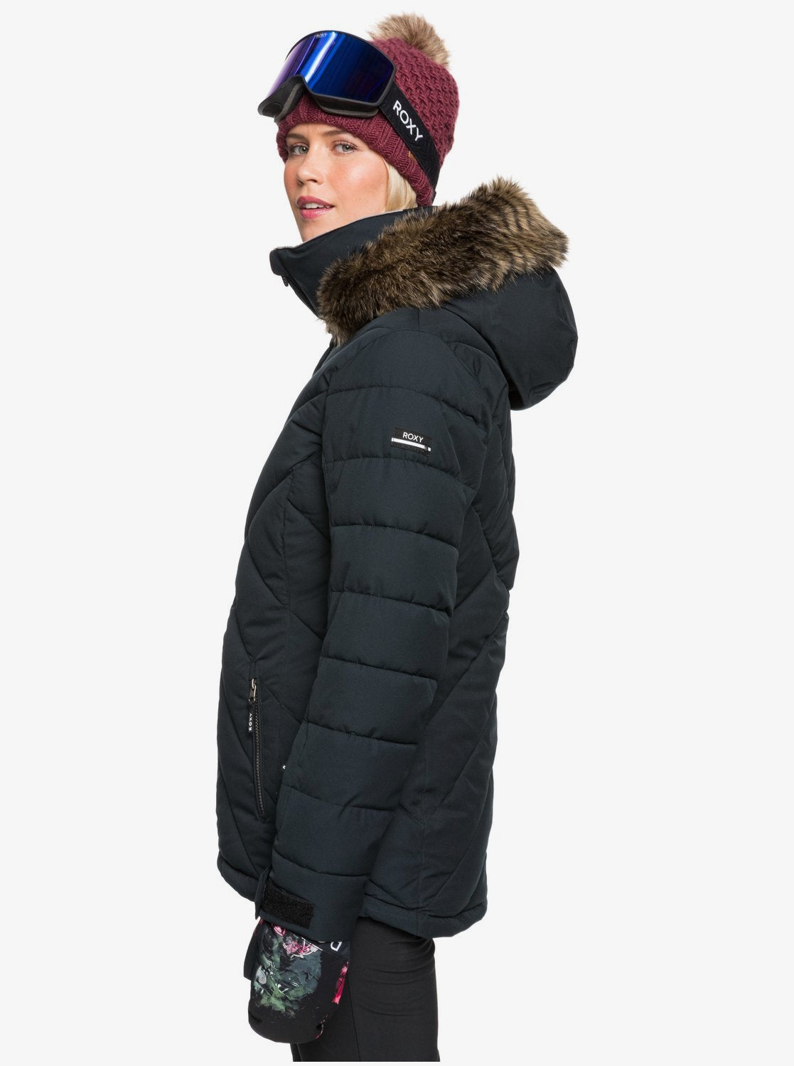 Roxy Womens Quinn Snow Jacket True black