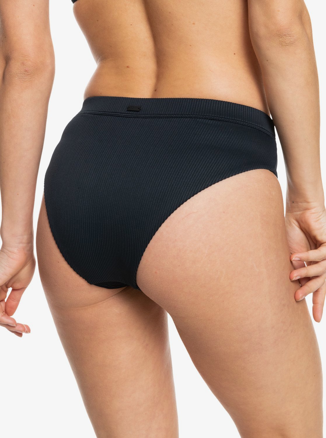 Roxy Womens Rib Roxy Love The Shorey Bikini Bottoms ANTHRACITE