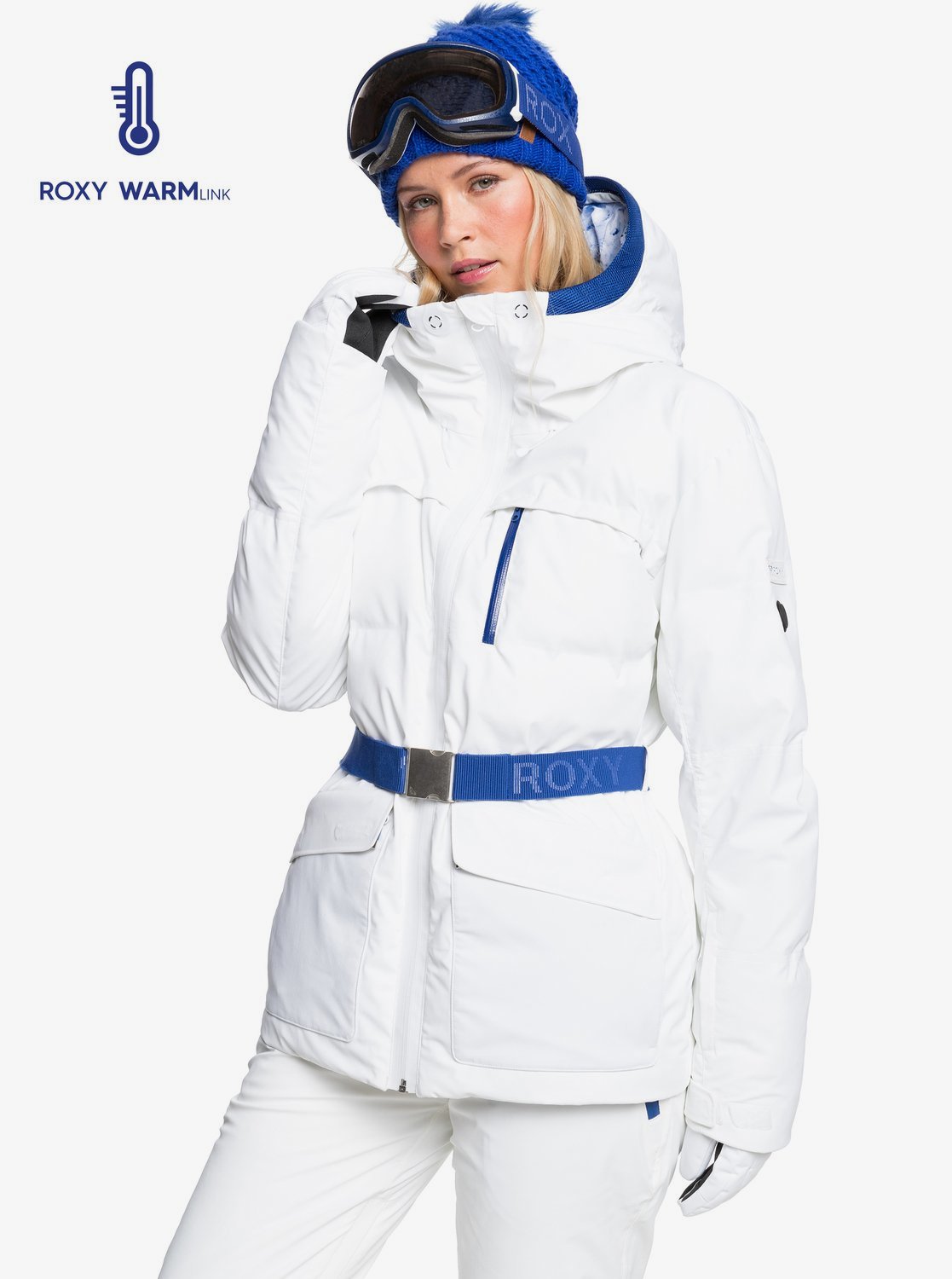 Roxy Womens ROXY Premiere Snow Jacket Bright white