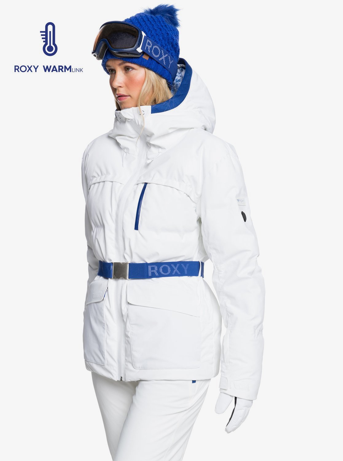 Roxy Womens ROXY Premiere Snow Jacket Bright white