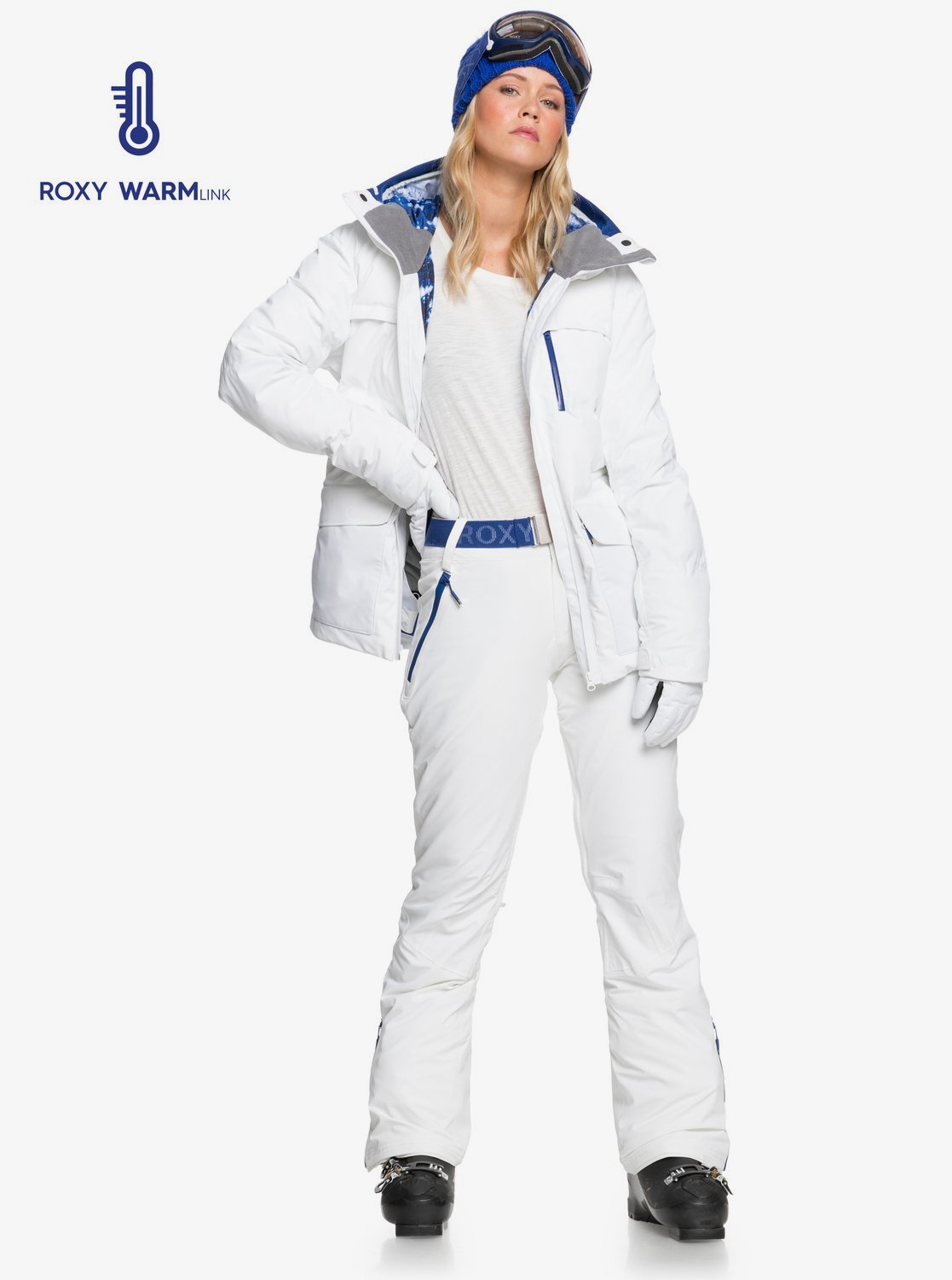 Roxy Womens ROXY Premiere Snow Jacket Bright white