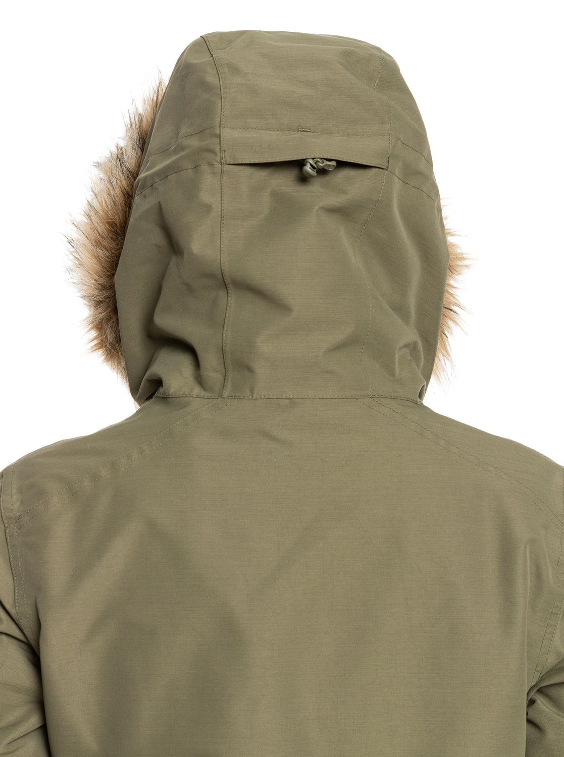 Roxy Womens Shelter Half-Zip Snow Jacket Burnt olive